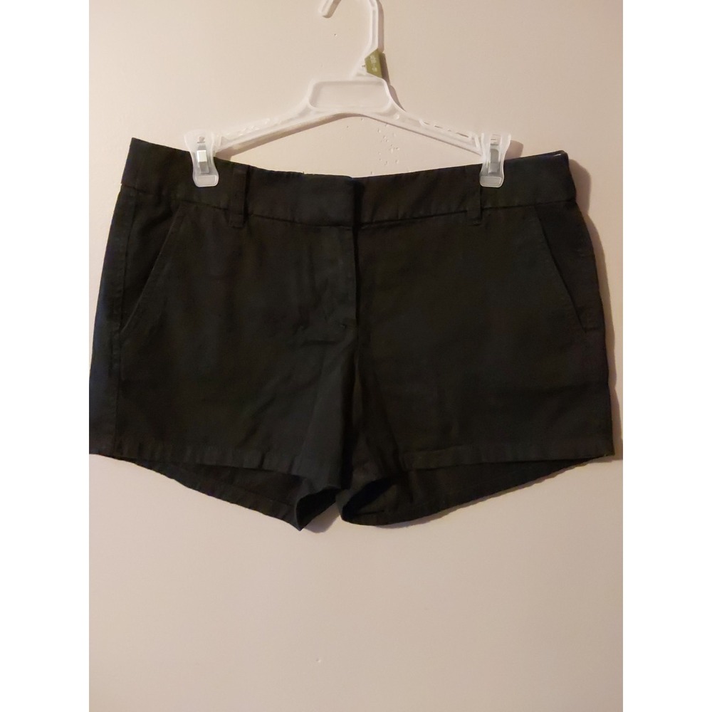 J. CREW Womens Chino Cotton Flat Front‎ 3" Shorts Size 6 Black